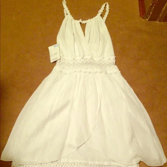 white christmas dresses 1970s Jill Richards White Knit Grecian Gown with Feather Trim Shawl main image 0